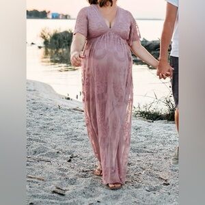 PinkBlush maternity maxi dress size small